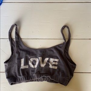 Garage Gray LOVE Sports Bra